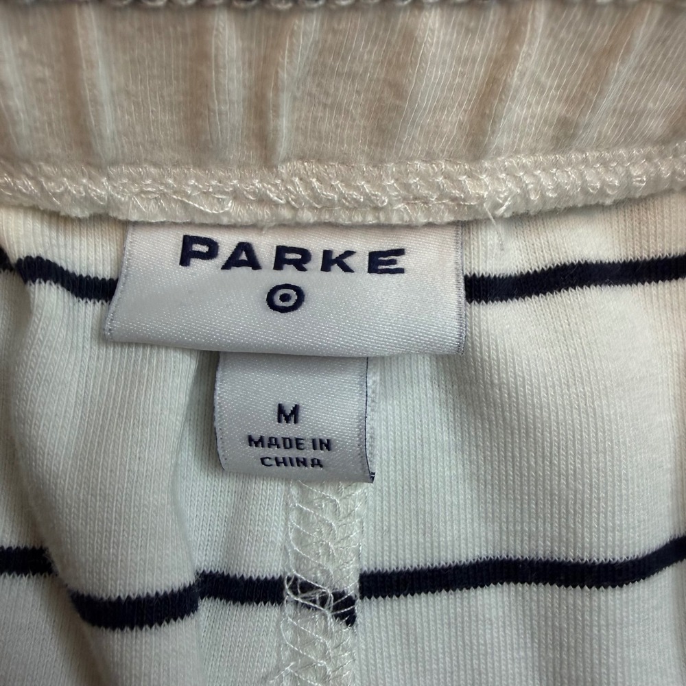 Parke for Target Navy Blue Striped Lounge Shorts White Cotton Blend new M - Picture 4 of 5